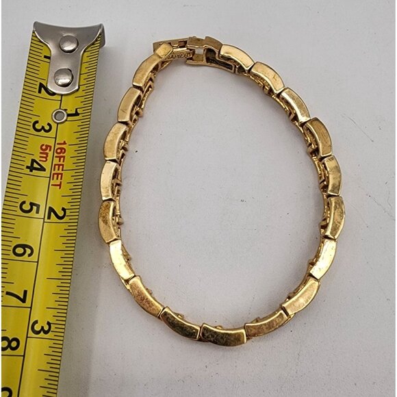 Vintage Napier Gold-Plated Link Bracelet 80s Chunky Style Retro MCM - Picture 4 of 4